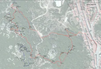 Carta sentiero di Monti Casteddu Luogosanto